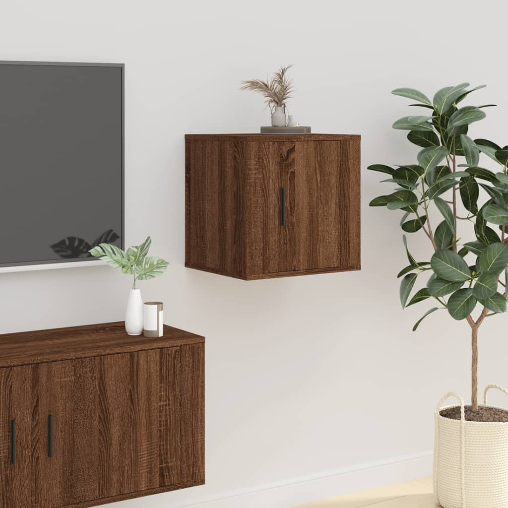 Dulapuri TV montate pe perete 2 buc. stejar maro 40x34,5x40 cm GartenMobel Dekor