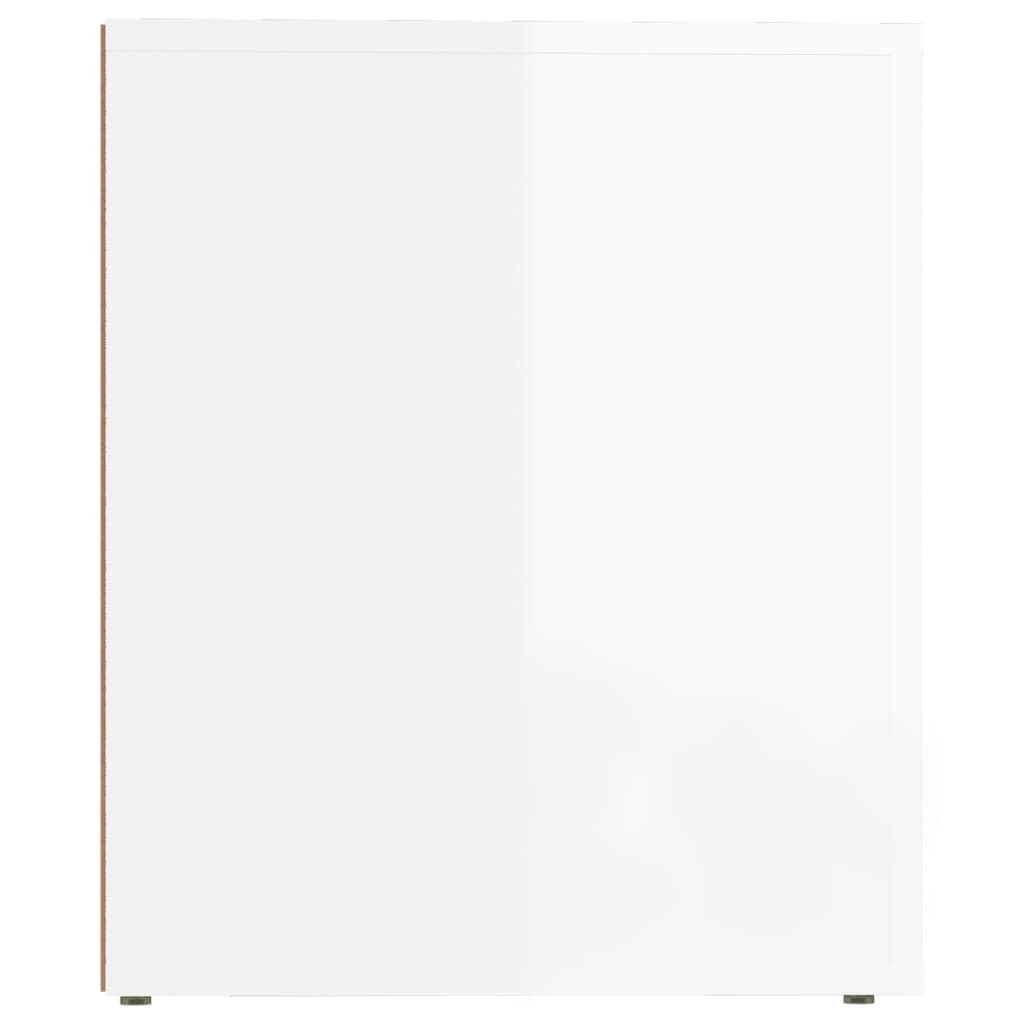 Noptiere, 2 buc., alb extralucios, 50x39x47 cm GartenMobel Dekor
