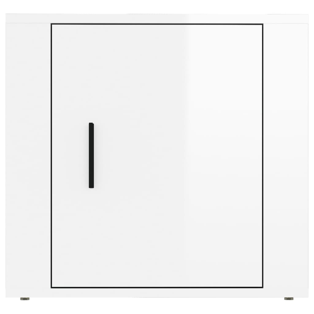 Noptiere, 2 buc., alb extralucios, 50x39x47 cm GartenMobel Dekor