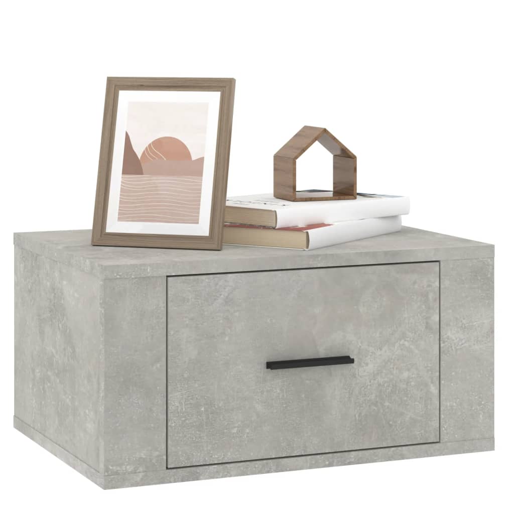 Noptiere de perete, 2 buc., gri beton, 50x36x25 cm GartenMobel Dekor