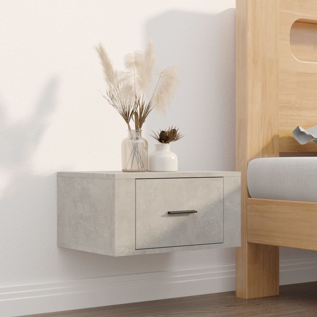 Noptiere de perete, 2 buc., gri beton, 50x36x25 cm GartenMobel Dekor