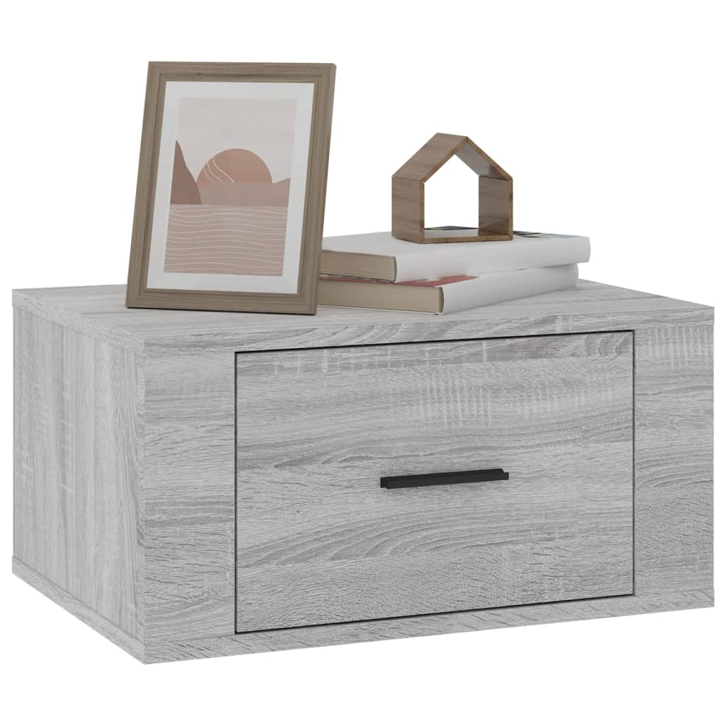 Noptiere de perete, 2 buc., gri sonoma, 50x36x25 cm GartenMobel Dekor