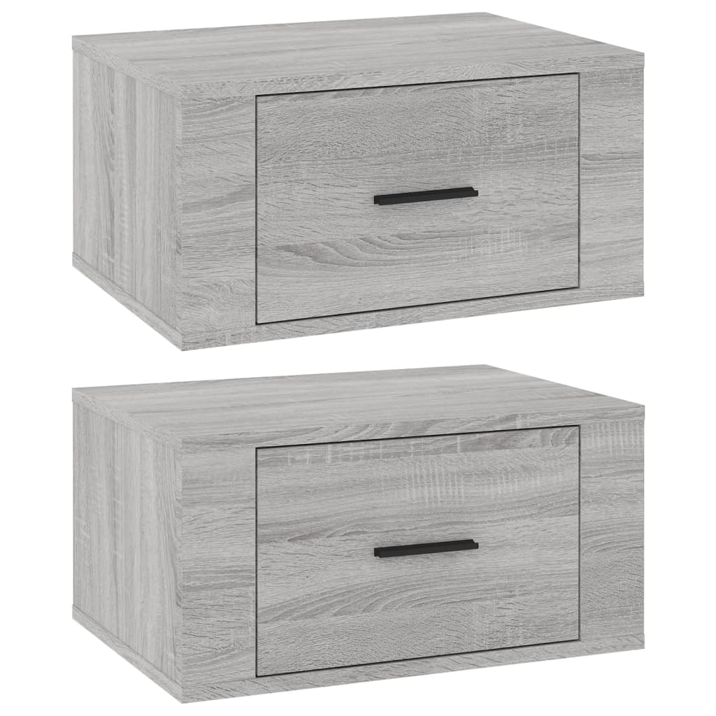 Noptiere de perete, 2 buc., gri sonoma, 50x36x25 cm GartenMobel Dekor