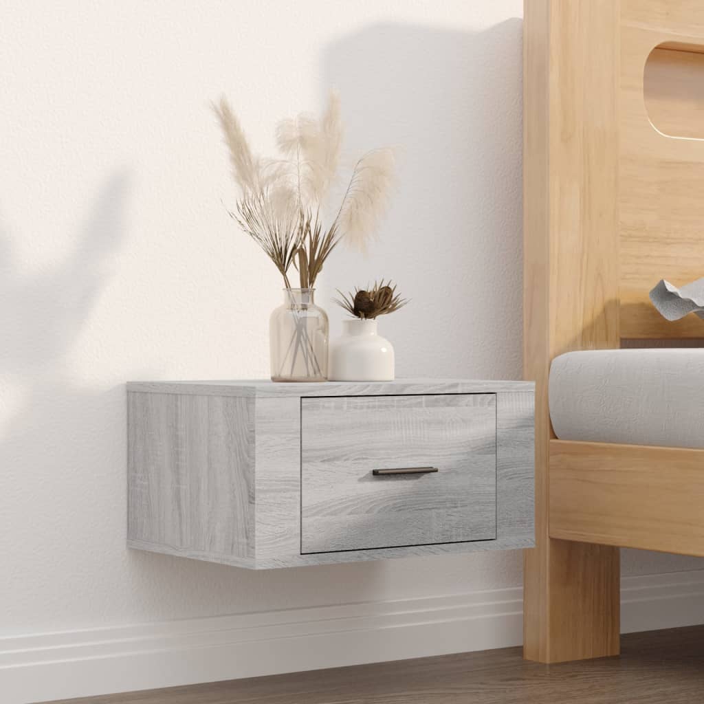 Noptiere de perete, 2 buc., gri sonoma, 50x36x25 cm GartenMobel Dekor