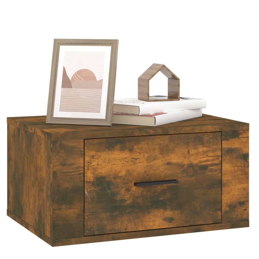 Noptiere de perete, 2 buc., stejar fumuriu, 50x36x25 cm GartenMobel Dekor