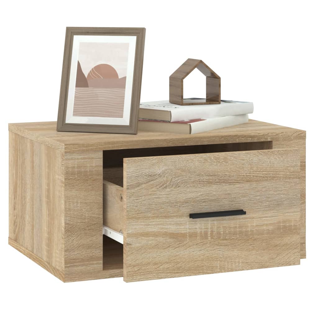 Noptiere de perete, 2 buc., stejar sonoma, 50x36x25 cm GartenMobel Dekor
