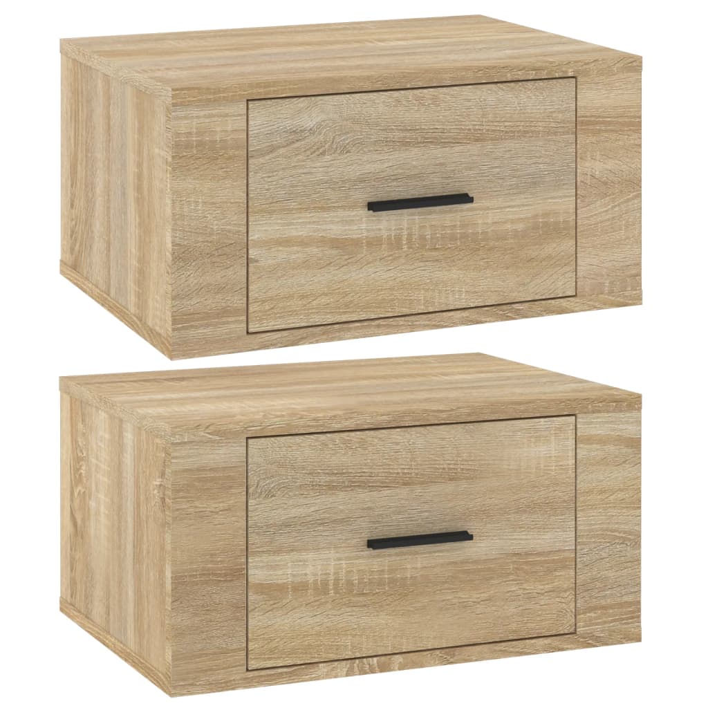 Noptiere de perete, 2 buc., stejar sonoma, 50x36x25 cm GartenMobel Dekor