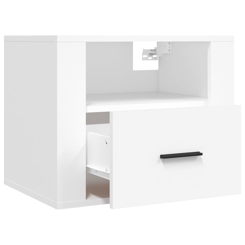 Noptiere de perete, 2 buc., alb, 50x36x40 cm GartenMobel Dekor