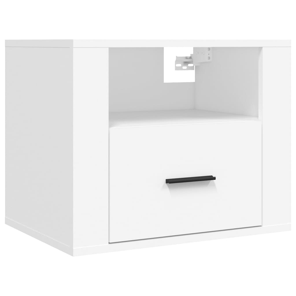 Noptiere de perete, 2 buc., alb, 50x36x40 cm GartenMobel Dekor
