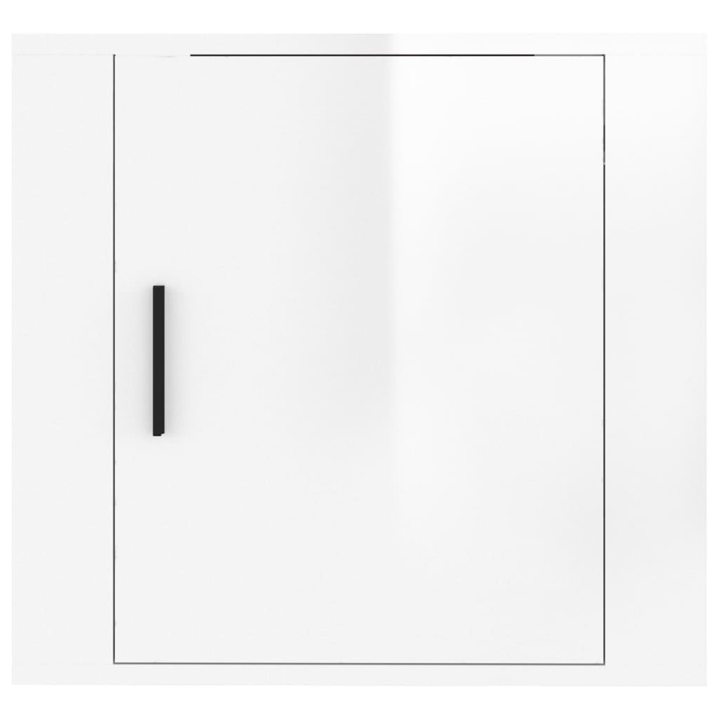 Noptiere de perete, 2 buc., alb extralucios, 50x30x47 cm GartenMobel Dekor