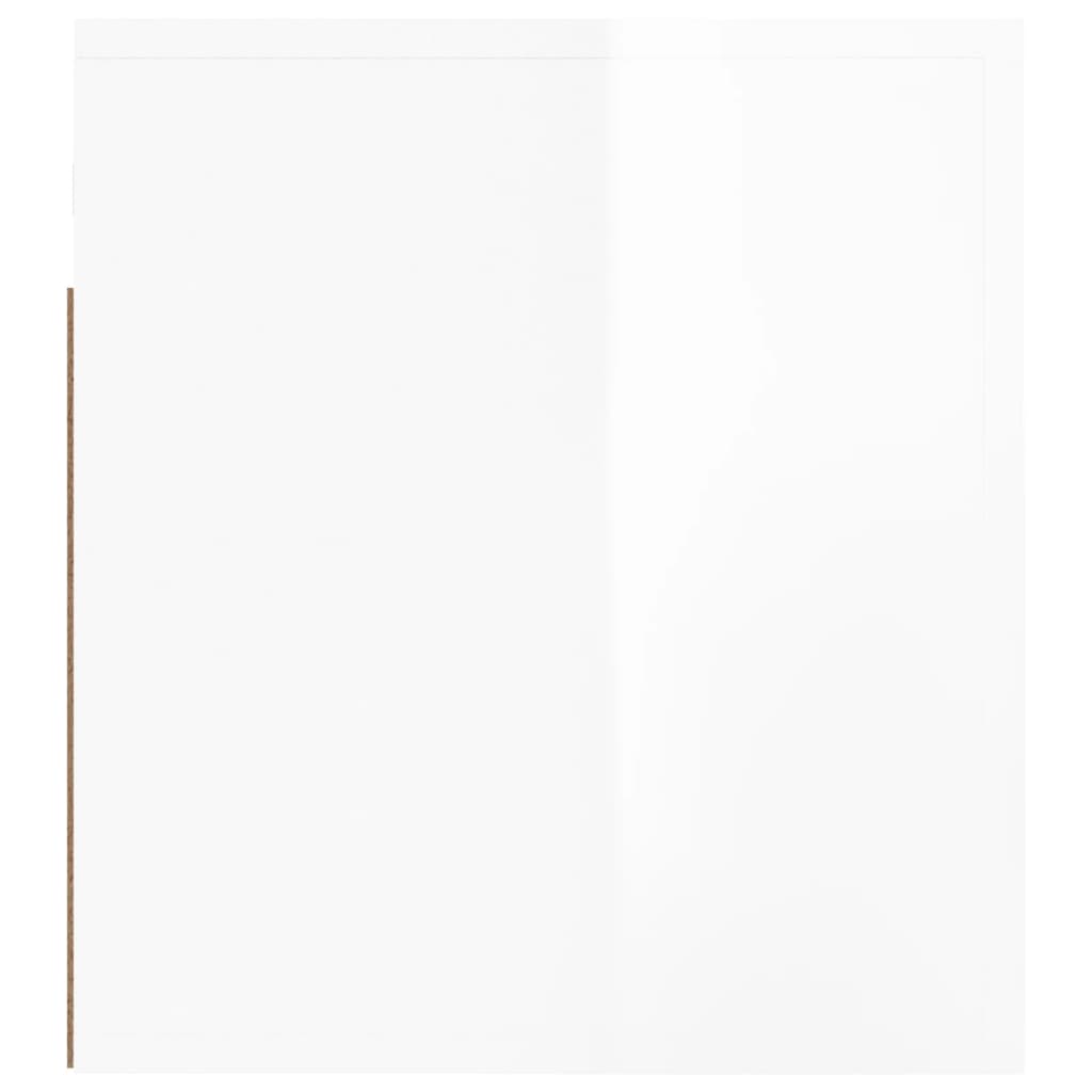 Noptiere de perete, 2 buc., alb extralucios, 50x36x40 cm GartenMobel Dekor