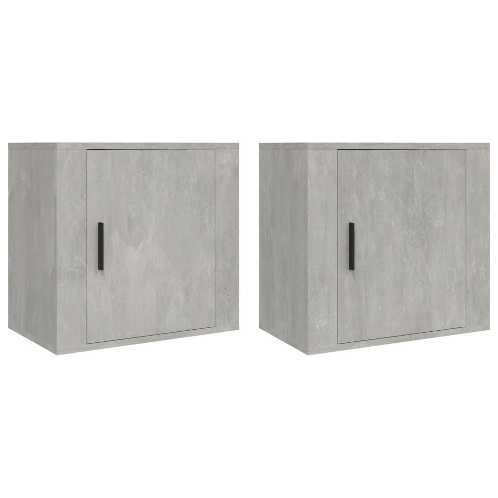 Noptiere de perete, 2 buc., gri beton, 50x30x47 cm GartenMobel Dekor