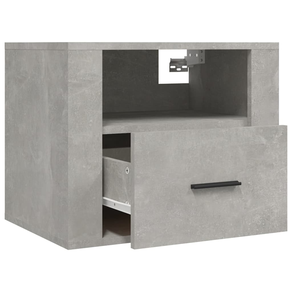 Noptiere de perete, 2 buc., gri beton, 50x36x40 cm GartenMobel Dekor