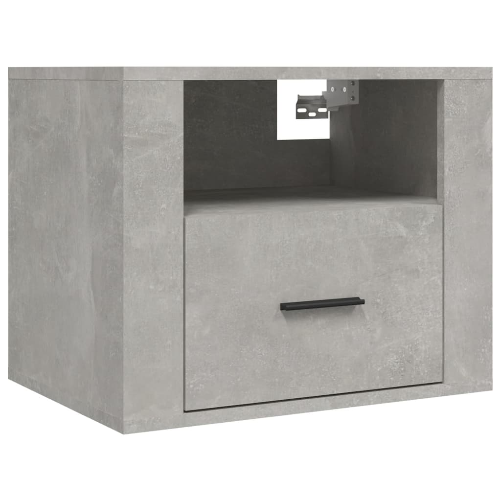 Noptiere de perete, 2 buc., gri beton, 50x36x40 cm GartenMobel Dekor