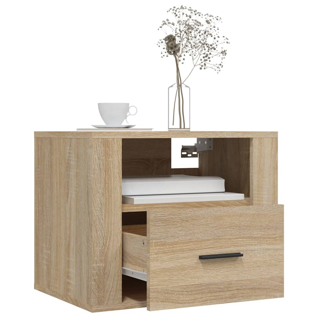 Noptiere de perete, 2 buc., stejar sonoma, 50x36x40 cm GartenMobel Dekor