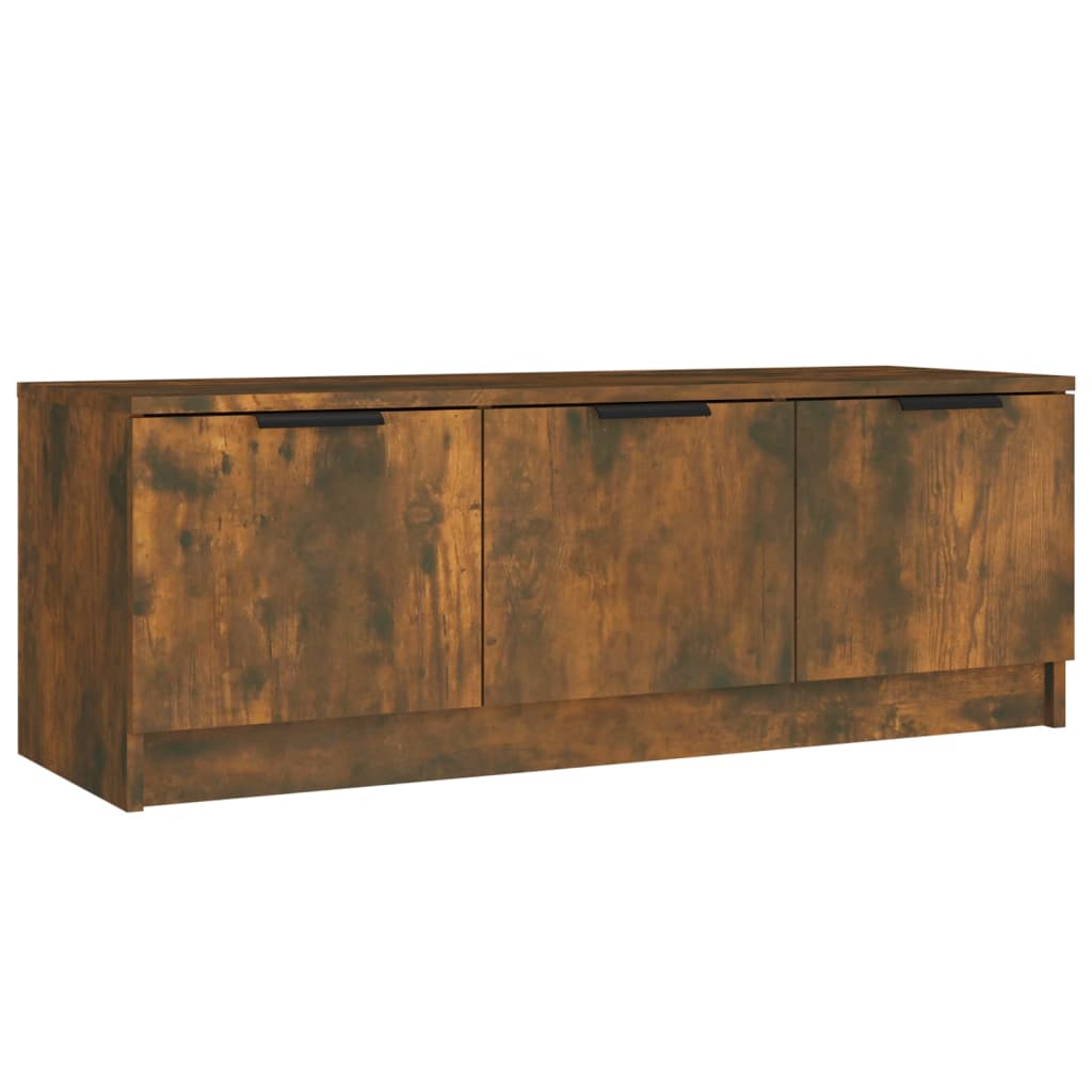 Comodă TV, stejar fumuriu, 102x35x36,5 cm, lemn prelucrat GartenMobel Dekor