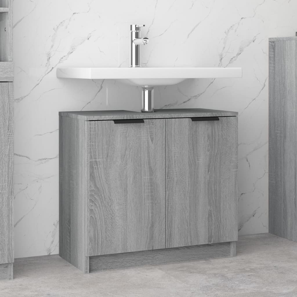 Dulap de baie, sonoma gri, 64,5x33,5x59 cm, lemn prelucrat GartenMobel Dekor