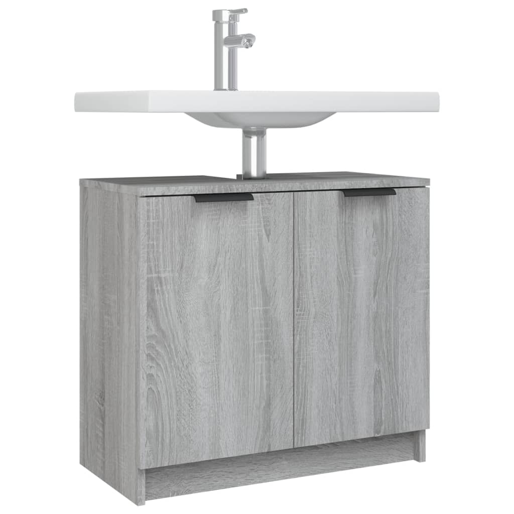 Dulap de baie, sonoma gri, 64,5x33,5x59 cm, lemn prelucrat GartenMobel Dekor