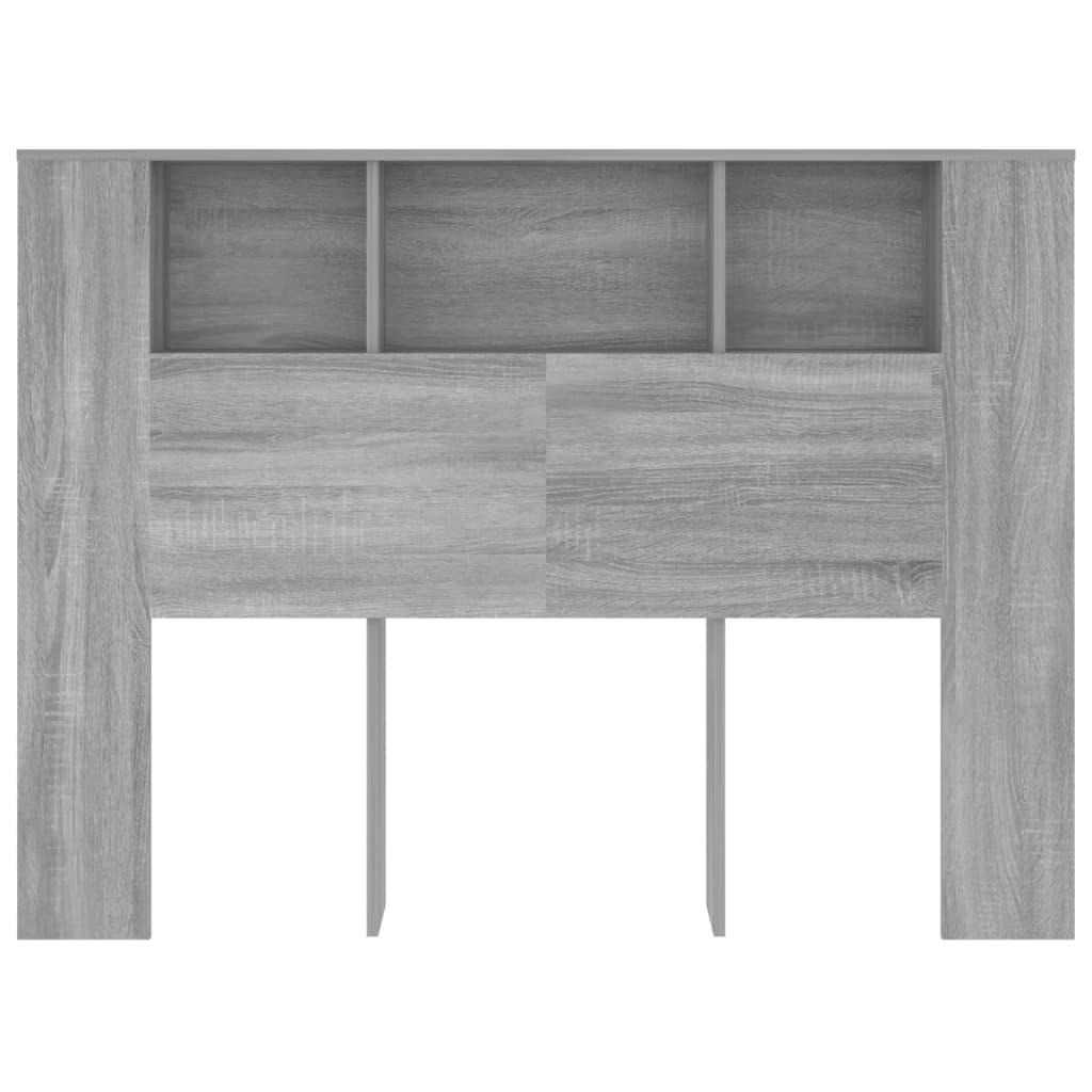 Tăblie de pat cu dulap, gri sonoma, 140x18,5x104,5 cm GartenMobel Dekor