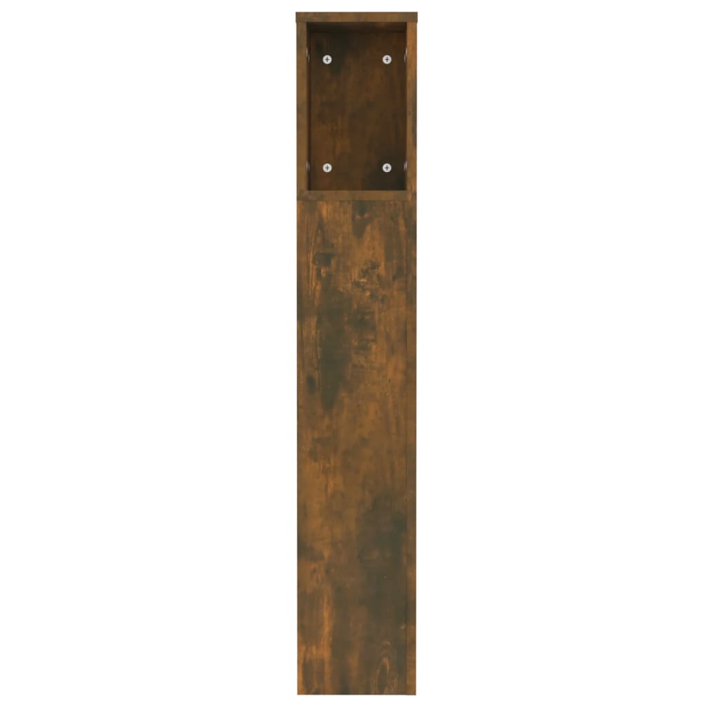 Tăblie de pat cu dulap, stejar fumuriu, 120x18,5x102,5 cm GartenMobel Dekor