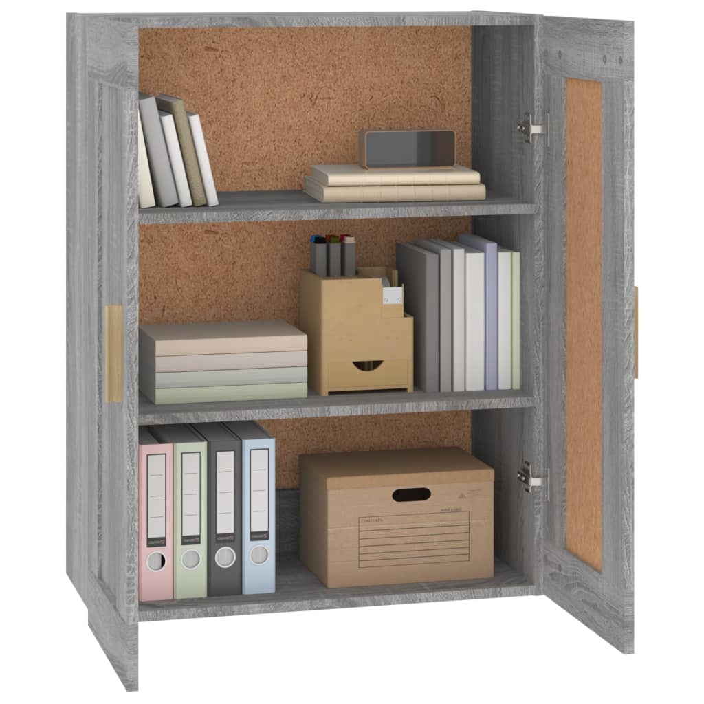 Dulap de perete, gri sonoma, 69,5x32,5x90 cm, lemn prelucrat GartenMobel Dekor