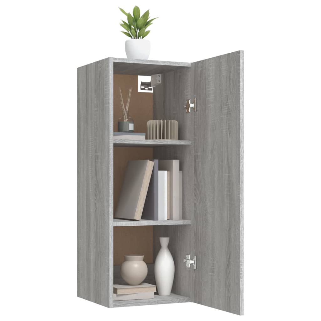 Dulap de perete, gri sonoma, 34,5x34x90 cm, lemn compozit GartenMobel Dekor