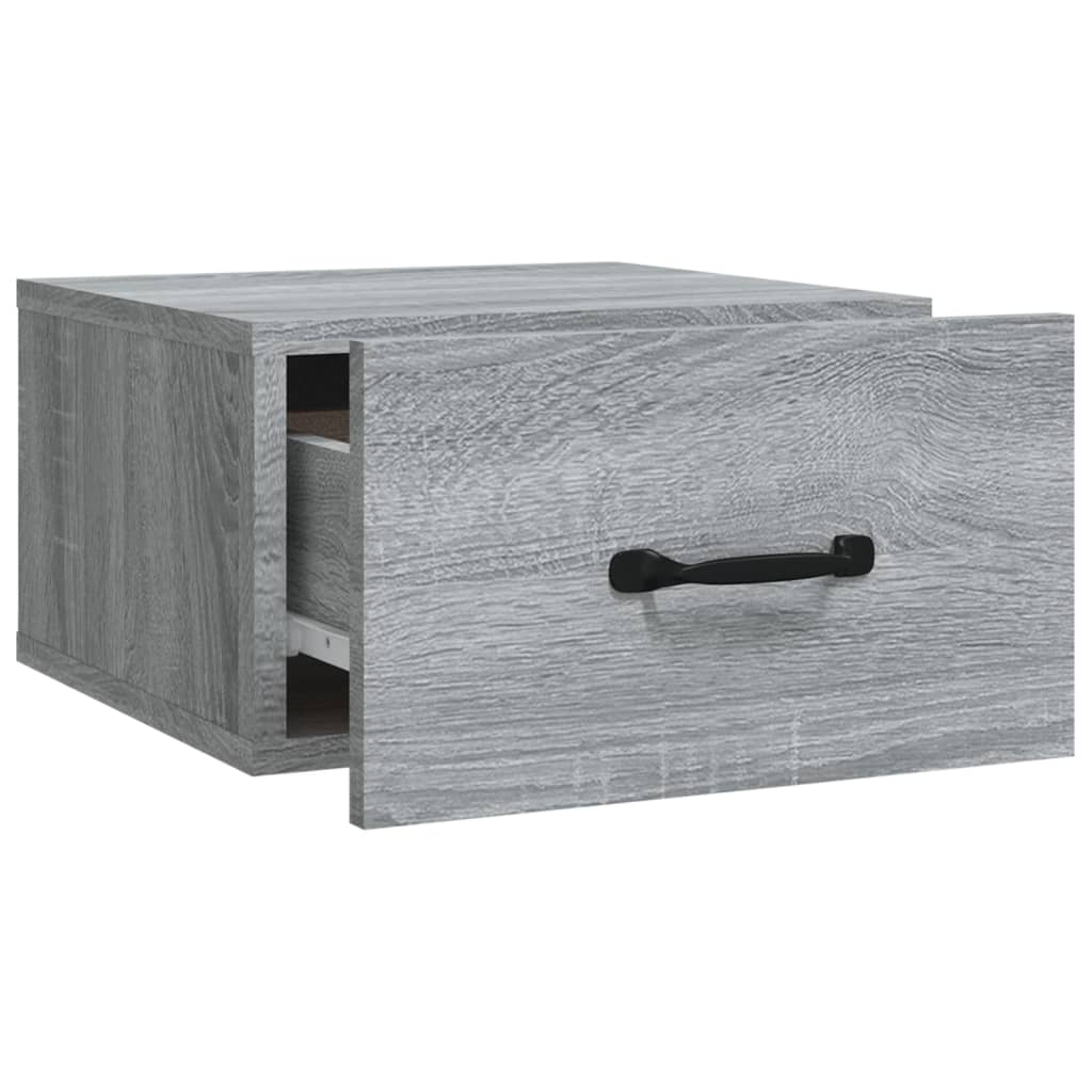 Noptiere de perete, 2 buc., sonoma gri, 35x35x20 cm   GartenMobel Dekor