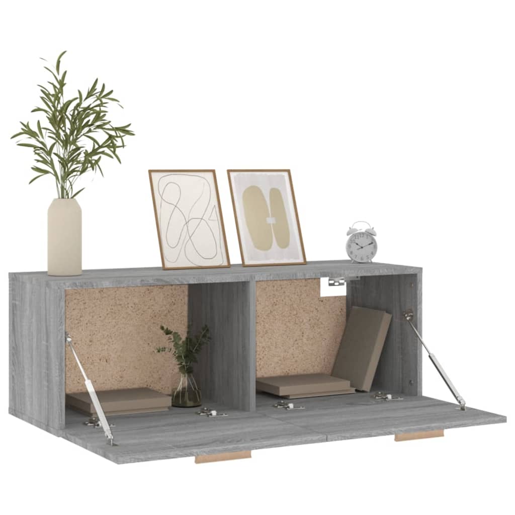 Dulap de perete, gri sonoma, 100x36,5x35 cm, lemn prelucrat GartenMobel Dekor