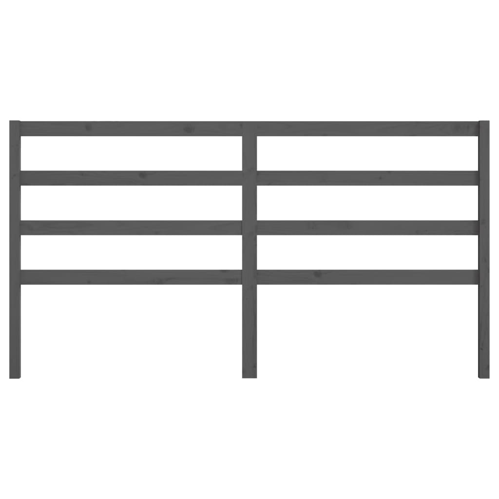 Tăblie de pat, gri, 206x4x100 cm, lemn masiv de pin GartenMobel Dekor