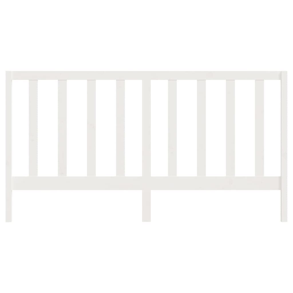 Tăblie de pat, alb, 206x4x100 cm, lemn masiv de pin GartenMobel Dekor