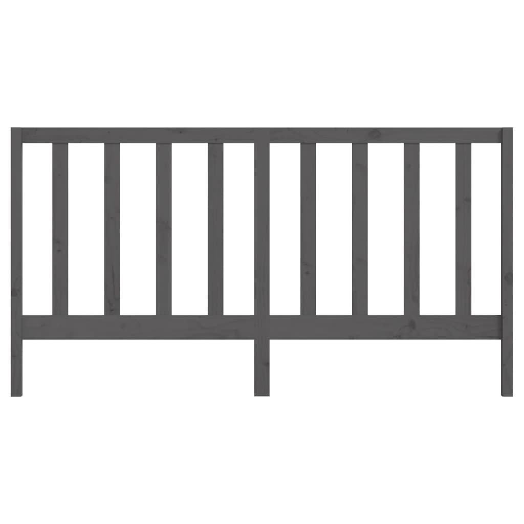 Tăblie de pat, gri, 206x4x100 cm, lemn masiv de pin GartenMobel Dekor
