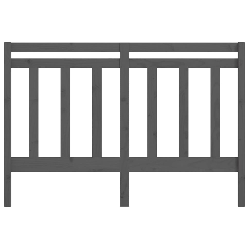 Tăblie de pat, gri, 126x4x100 cm, lemn masiv de pin GartenMobel Dekor