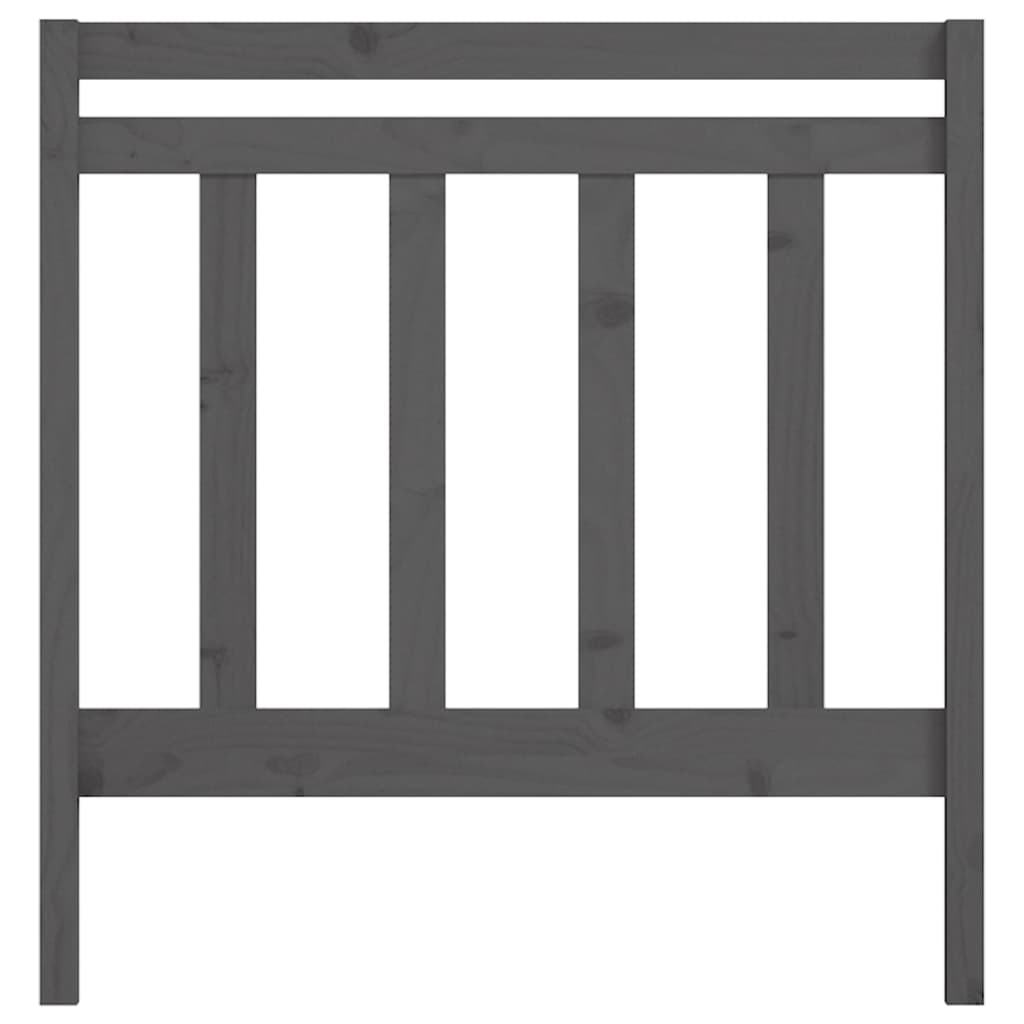 Tăblie de pat, gri, 81x4x100 cm, lemn masiv de pin GartenMobel Dekor