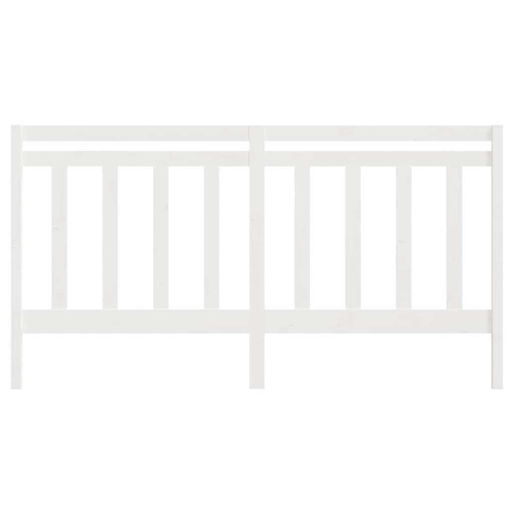 Tăblie de pat, alb, 206x4x100 cm, lemn masiv de pin GartenMobel Dekor