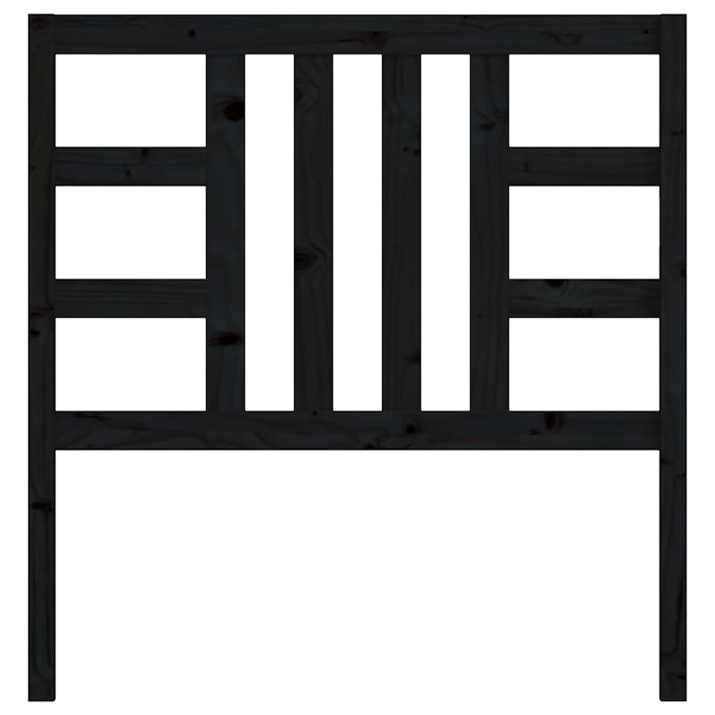 Tăblie de pat, negru, 96x4x100 cm, lemn masiv de pin GartenMobel Dekor