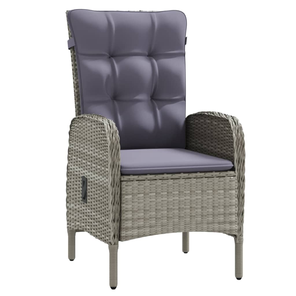 Set mobilier de grădină cu perne, 9 piese, gri și negru GartenMobel Dekor