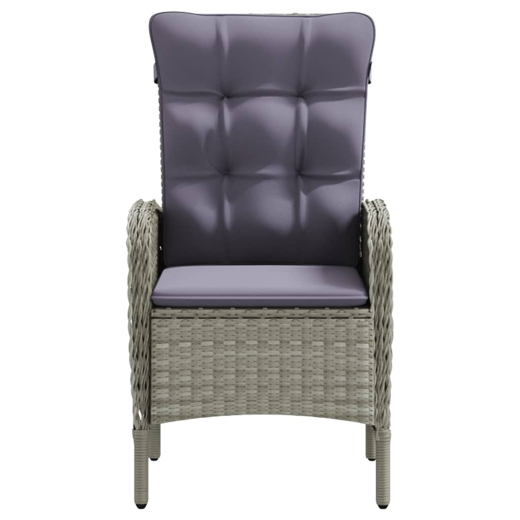 Set mobilier de grădină cu perne, 9 piese, gri și negru GartenMobel Dekor