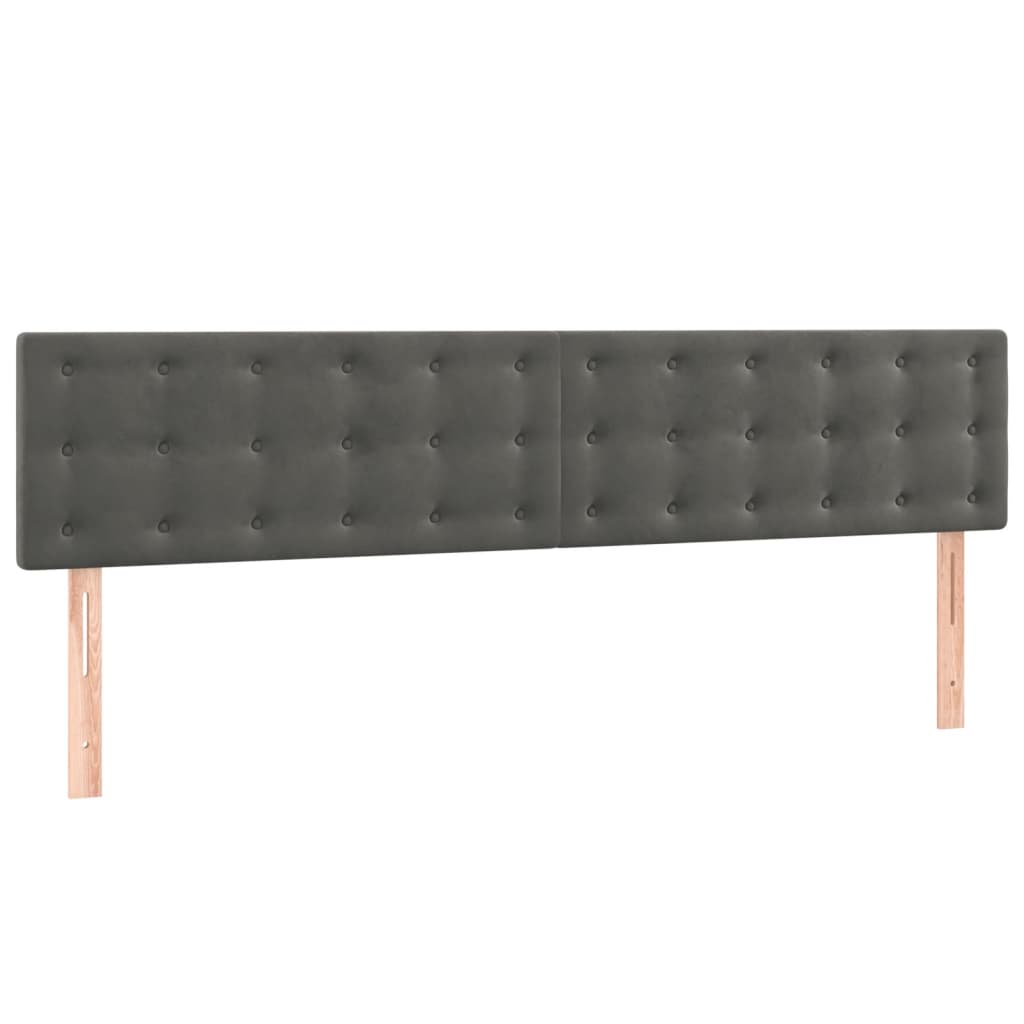 Pat box spring cu saltea, gri închis, 180x200 cm, catifea GartenMobel Dekor