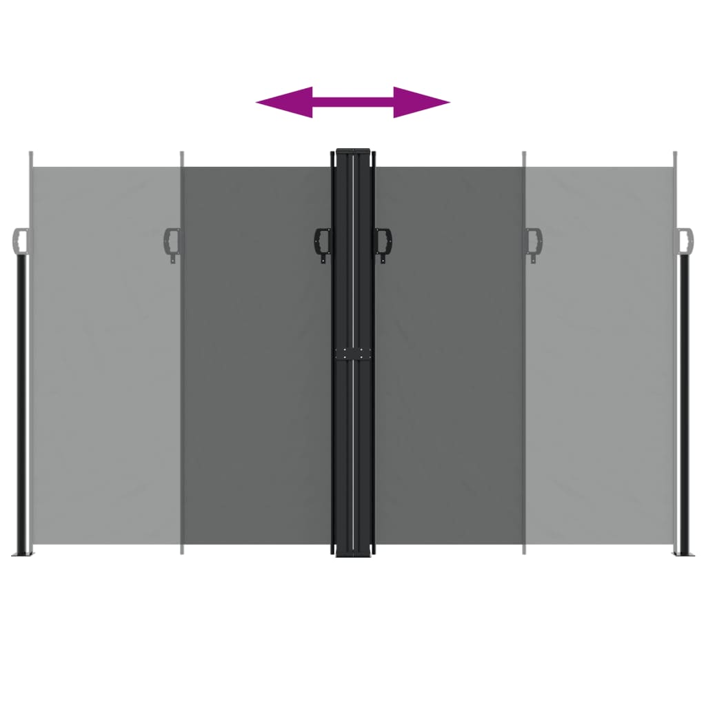 Copertină laterală retractabilă, antracit, 200x600 cm GartenMobel Dekor