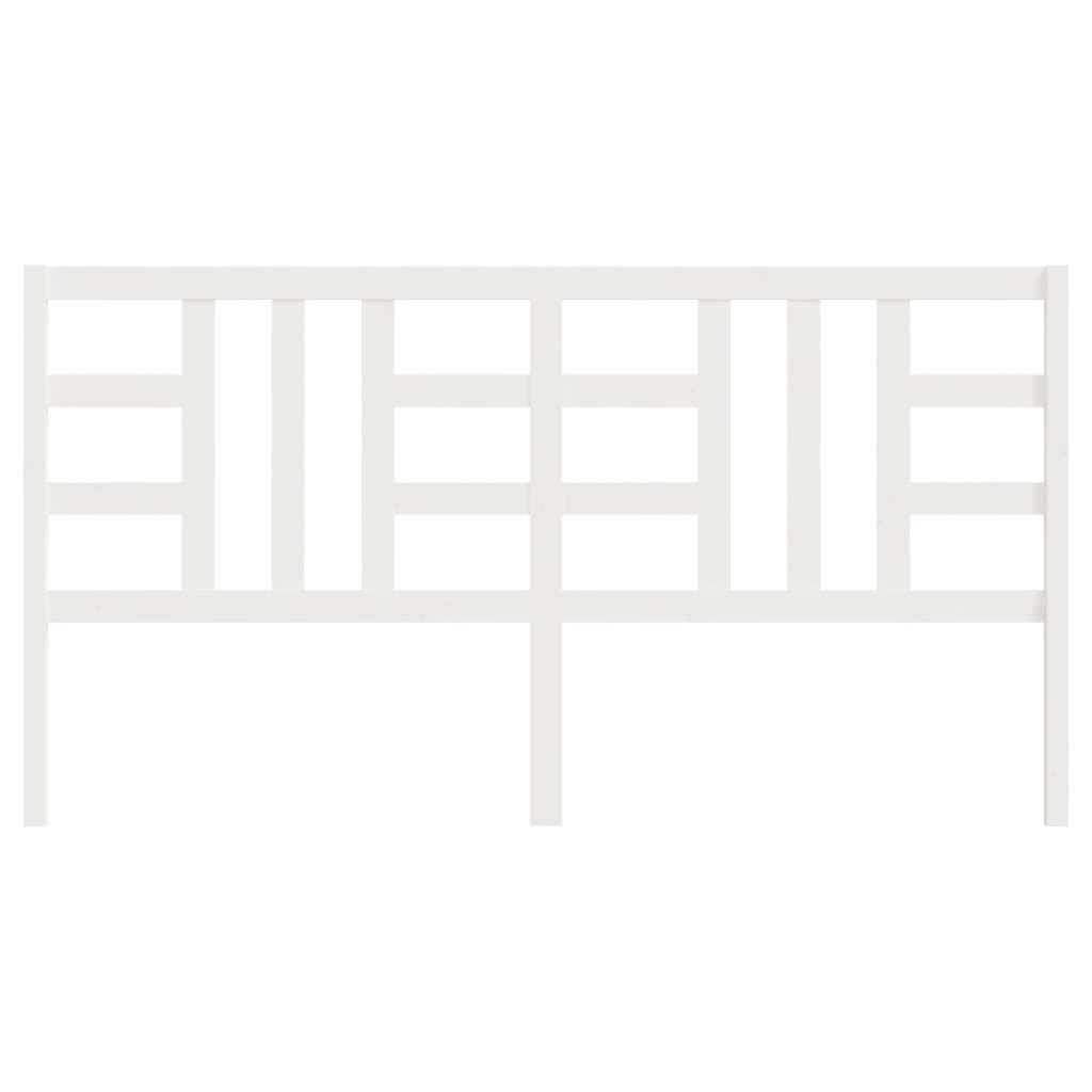 Tăblie de pat, alb, 206x4x100 cm, lemn masiv de pin GartenMobel Dekor