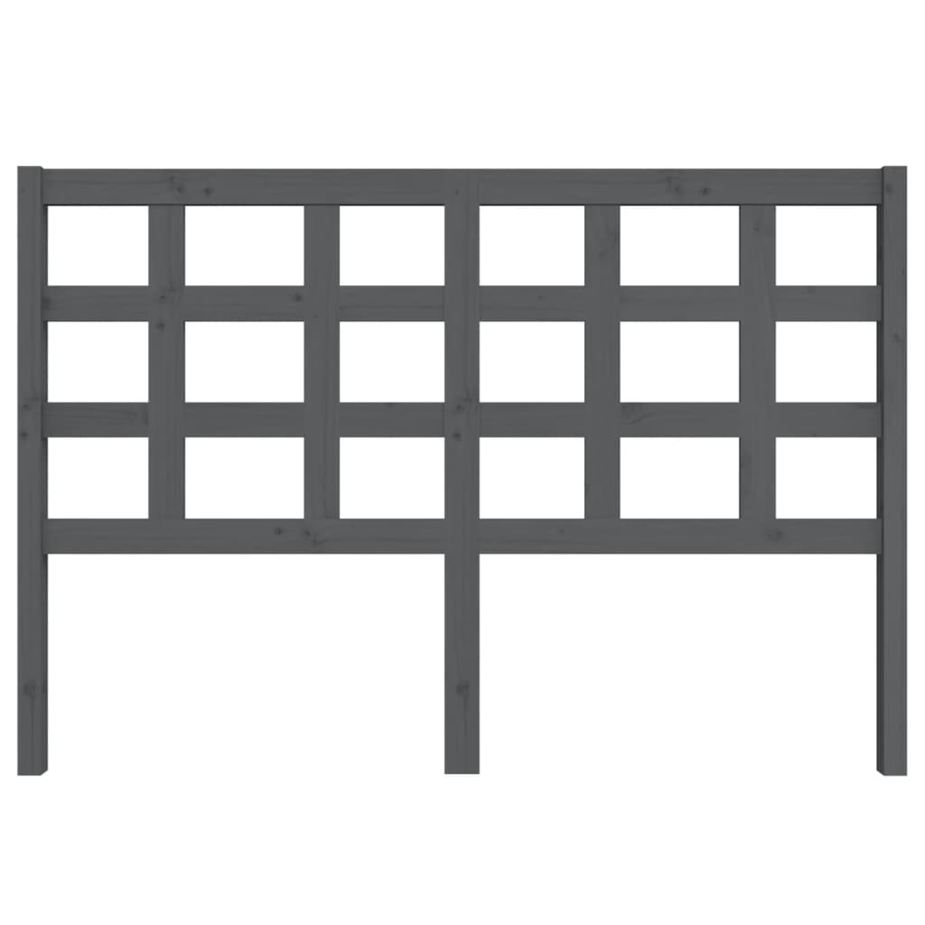 Tăblie de pat, gri, 145,5x4x100 cm, lemn masiv de pin GartenMobel Dekor