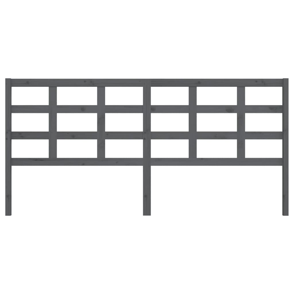 Tăblie de pat, gri, 205,5x4x100 cm, lemn masiv de pin GartenMobel Dekor