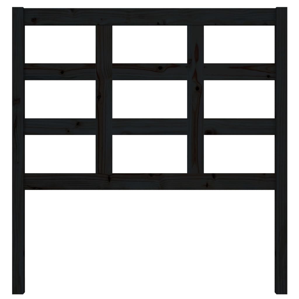 Tăblie de pat, negru, 95,5x4x100 cm, lemn masiv de pin GartenMobel Dekor