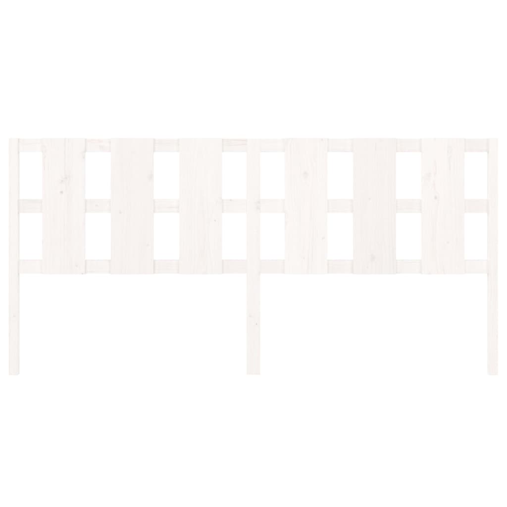 Tăblie de pat, alb, 205,5x4x100 cm, lemn masiv de pin GartenMobel Dekor