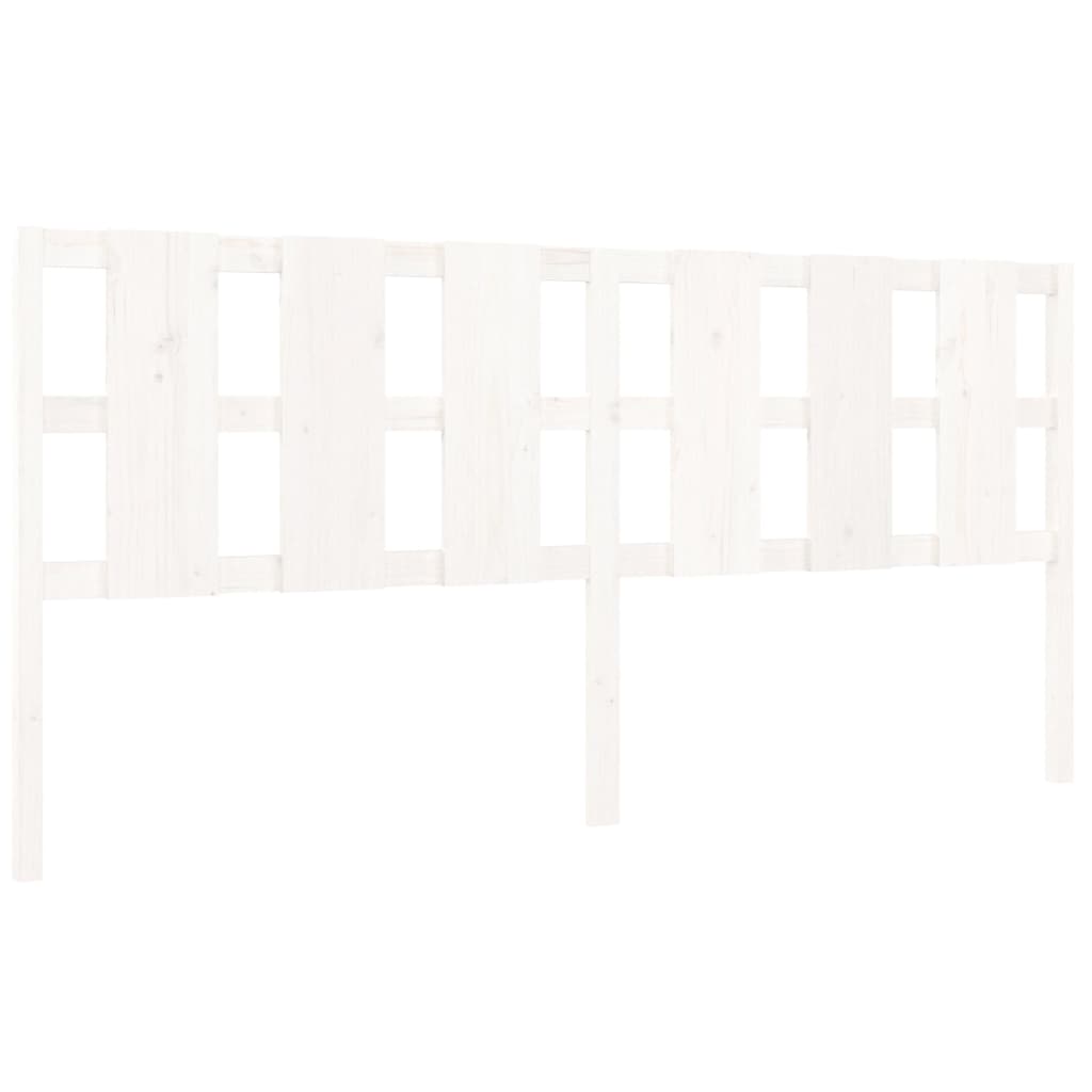 Tăblie de pat, alb, 205,5x4x100 cm, lemn masiv de pin GartenMobel Dekor