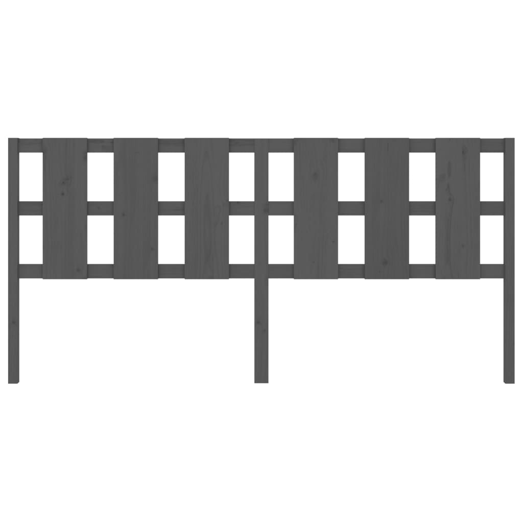 Tăblie de pat, gri, 205,5x4x100 cm, lemn masiv de pin GartenMobel Dekor