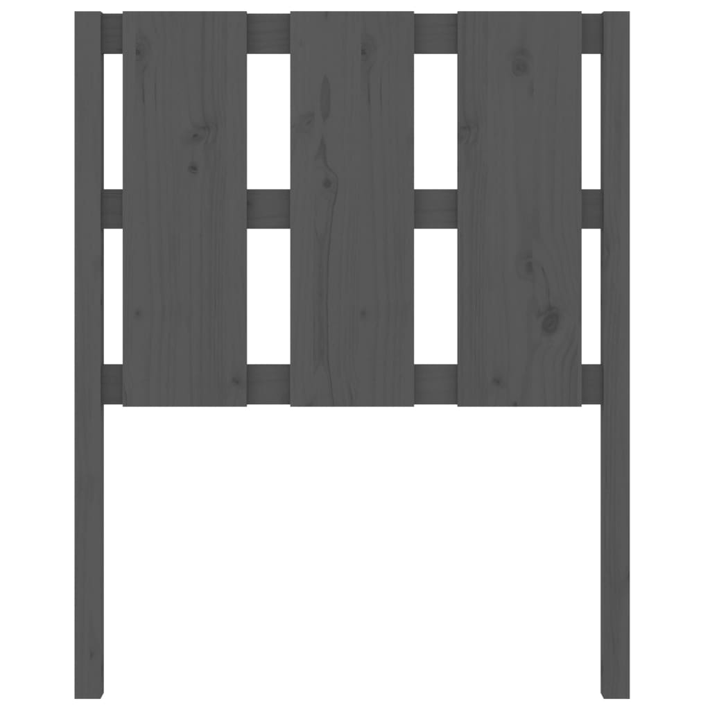 Tăblie de pat, gri, 80,5x4x100 cm, lemn masiv de pin GartenMobel Dekor
