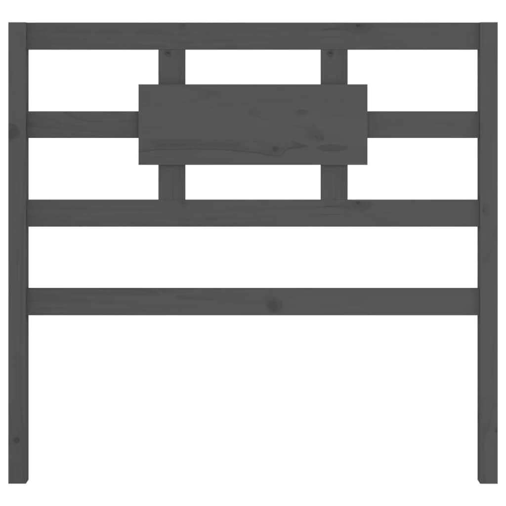 Tăblie de pat, gri, 80,5x4x100 cm, lemn masiv de pin GartenMobel Dekor