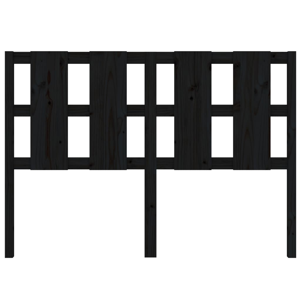Tăblie de pat, negru, 145,5x4x100 cm, lemn masiv de pin GartenMobel Dekor