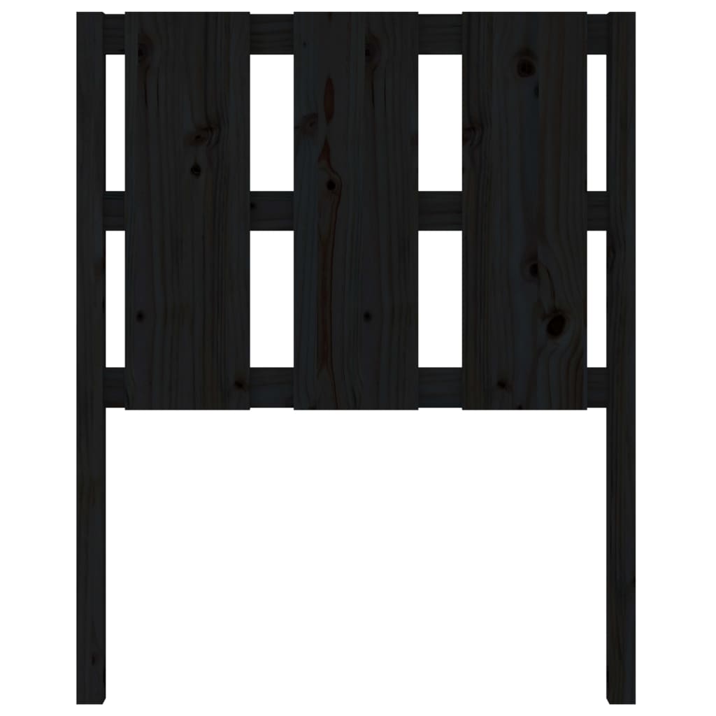 Tăblie de pat, negru, 80,5x4x100 cm, lemn masiv de pin GartenMobel Dekor